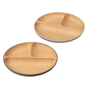 アースカラー 抗菌丸ランチプレート2P φ25×2.4cm B1108608