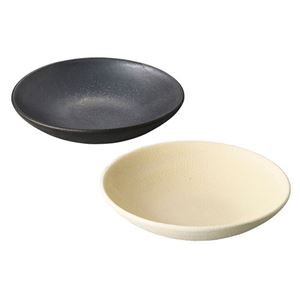 信楽焼 Deepbreath 6インチ ボウル ペア ホワイト・ブラック φ16.5×4cm C6102550