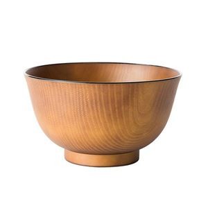 【5セット】 アサヒ興洋 洗浄多用椀 羽反全木目 茶 AZ12-53X5