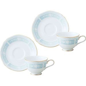 ノリタケ レースウッドゴールド ティー・コーヒー碗皿ペアセット カップφ9.2×6.5cm、ソーサーφ15.1×2.3cm C6091578