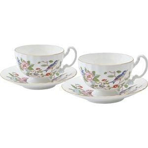 エインズレイ ペンブロック ペア ティーカップ&ソーサー カップ約φ9×6cm、ソーサー約φ14×2.2cm C6094619