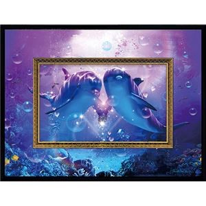 クリスチャン・リース・ラッセン ビッグアート ドルフィンコンパニオン 約39.5×29.5×2cm C6025524