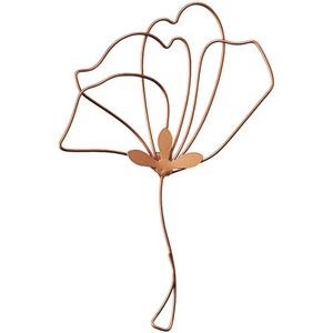 ウォールデコ(花) 凛 約26×4.6×33.5cm ワイヤー細工のエレガントなウォールデコ C6025594
