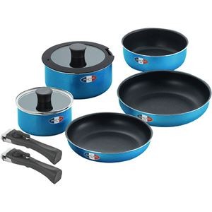 ジャンヌ・エコール 着脱ハンドル鍋5点セット B1154608