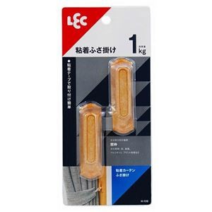 【10セット】 レック 粘着カーテンふさ掛け 木目 MMT53971X10
