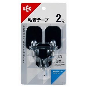 【5セット】 レック 粘着ツールフックワイド 大 3個入り ブラック MMT62723X5