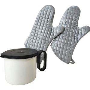 Mデザイン オイルポット&ミトン2Pセット オイルポット(0.8L)・シリコンオーブンミット(2P) C6125556