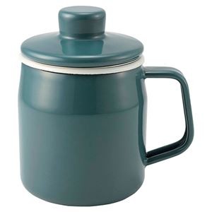 富士ホーロー フィルトミニ オイルポット0.35L スモークブルー 12×8.5×12.5cm 0.35L(適正容量)、0.52L(満水容量) B1107596