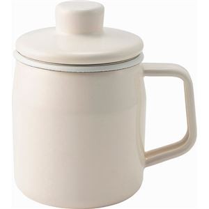 富士ホーロー フィルトミニ オイルポット0.35L ホワイト 12×8.5×12.5cm 0.35L(適正容量)、0.52L(満水容量) B1107575