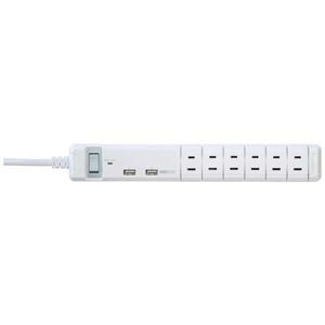 両面挿し電源タップ 12個口 1.8m A×2