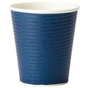 【まとめ】 エンボスカップ ダークブルー210ml 50個 【×2セット】