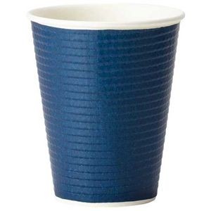 【まとめ】 エンボスカップ ダークブルー260ml 40個 【×2セット】