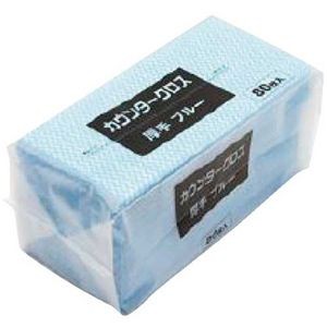 カウンタ-クロス 厚手 80枚 ブルー×12P