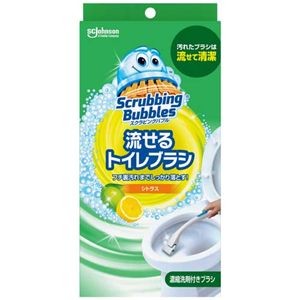 【まとめ】 流せるトイレブラシ 本体セット シトラス 【×2セット】