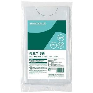 【まとめ】 再生ゴミ袋 透明 20L 10枚 N019J-20 【×10セット】