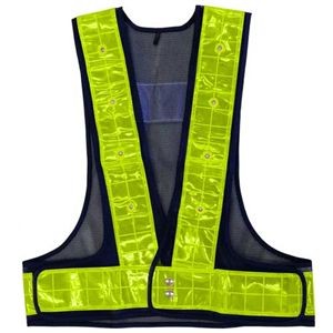 フラッシャーベスト 紺メッシュ／黄反射