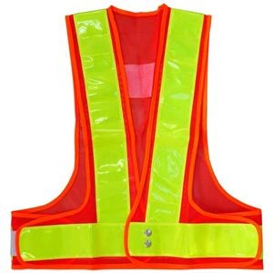 安全ベスト オレンジメッシュ／黄反射