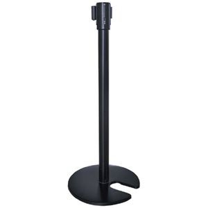 ベルト付きポールくぼみ型 ブラック 【組立品】