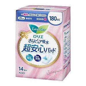 （まとめ）花王 ロリエさらピュア吸水超安心パッド180cc14枚（×2セット）