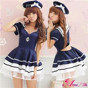 新作 帽子付キュートセーラー服コスチュームセット/コスプレ/z479