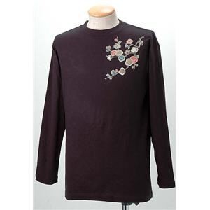 語れる立体和柄ロングTシャツ S-1952／花つくし L
