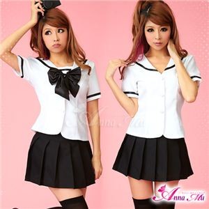 コスプレ 2012年新作 モノトーンセーラー服／女子高生制服 コスチューム／z910／衣装