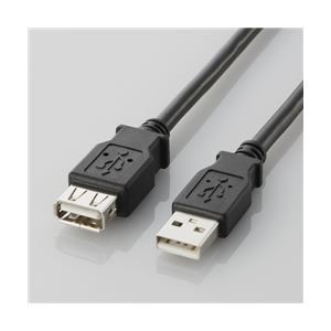 USB2.0準拠 延長ケーブル Aタイプ/2.0m(ブラック) U2C-E20BK