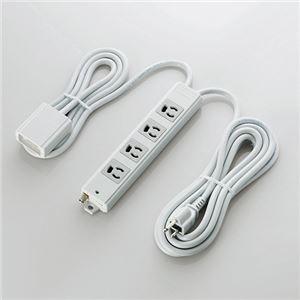 ELECOM（エレコム） EU RoHs指令準拠 手元スイッチ付二重構造工事用タップ T-WRMT3430LG／RS