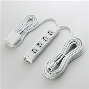 ELECOM（エレコム） EU RoHs指令準拠 手元スイッチ付二重構造工事用タップ T-WRMT3450LG／RS