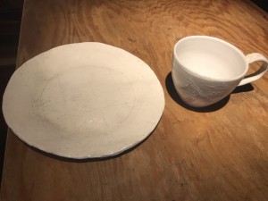 益子焼 お皿マグカップセット