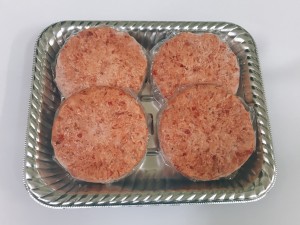 送料無料　沖縄発信　熟成和牛と完熟島豚のハンバーグ　 120g×4個(ソース付)