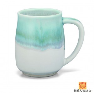 モーニングカップ　会津流紋焼き　【白マット】　陶器　　