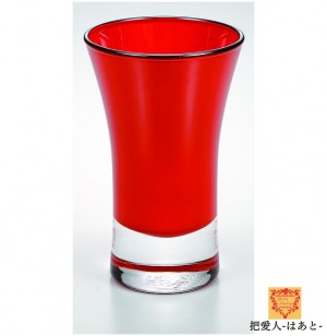 フリーグラス【清酒杯】　朱　漆塗りグラス