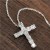 純プラチナ 計0.5ctダイヤモンドクロスペンダント（十字架ネックレス）約42cm