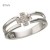ダイヤリング 指輪 クロスリング　ホワイト　B0825  11号